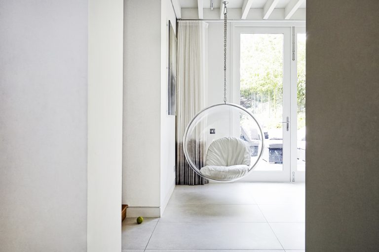 Coolhurst N8 - hallway to swing chair - london houses - shootfactory location