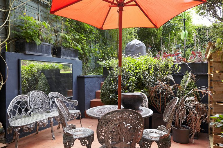 Coolhurst N8 - orange parasol - london houses - shootfactory location