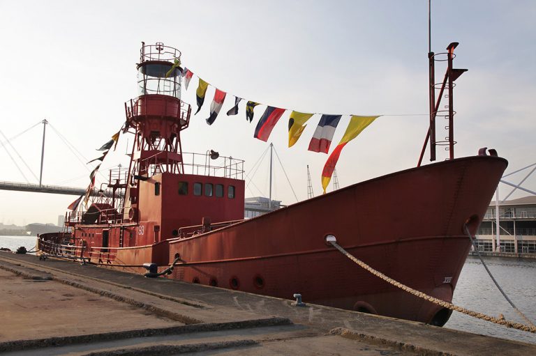 Lightship E16 - exterior of boat with flags - quirky - shootfactory location