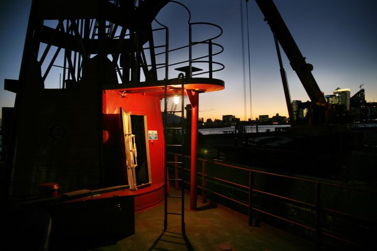 Lightship E16 - the deck at night - quirky - shootfactory location