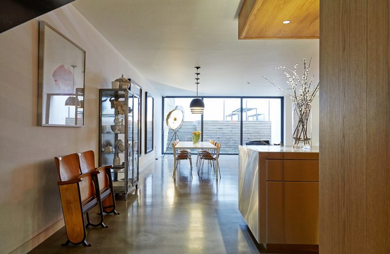 Hurst N6 - Polished concrete floor with open plan kitchen - london houses - shootfactory location