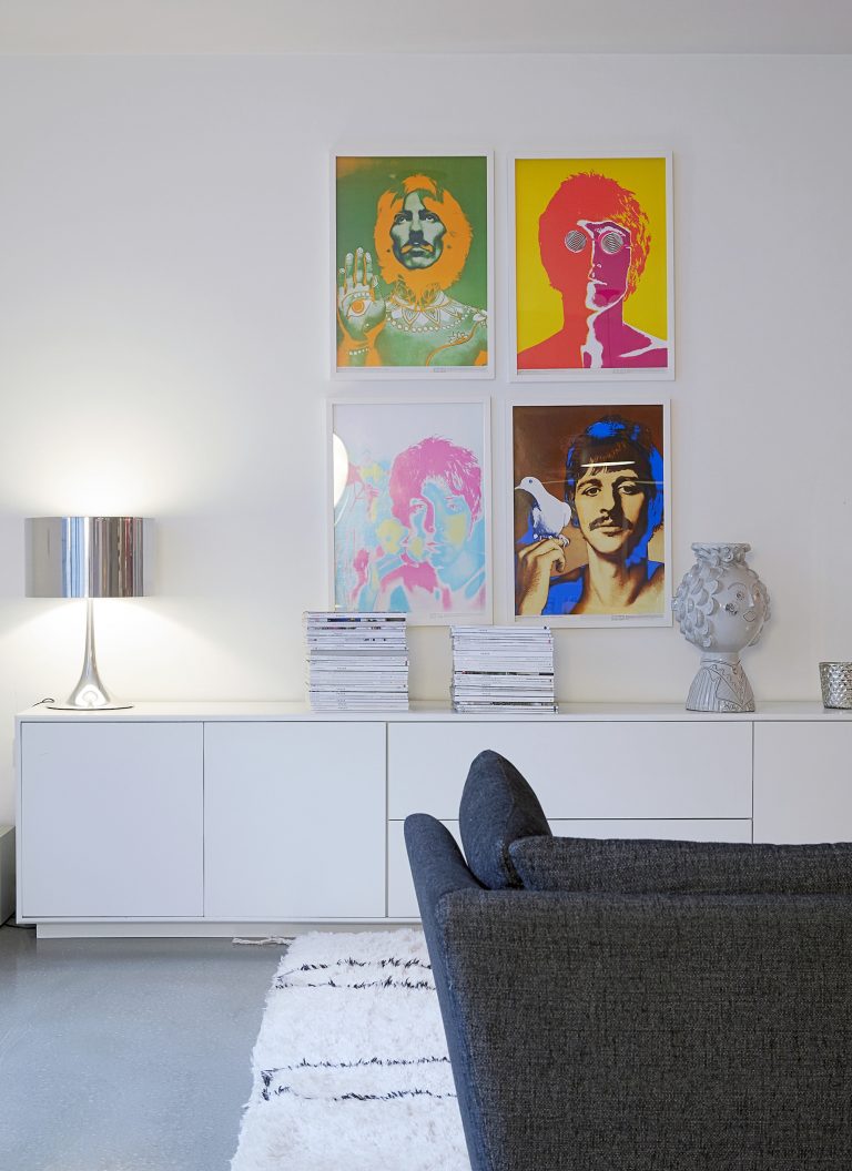 Hurst N6 - pop art style framed prints - london houses - shootfactory location