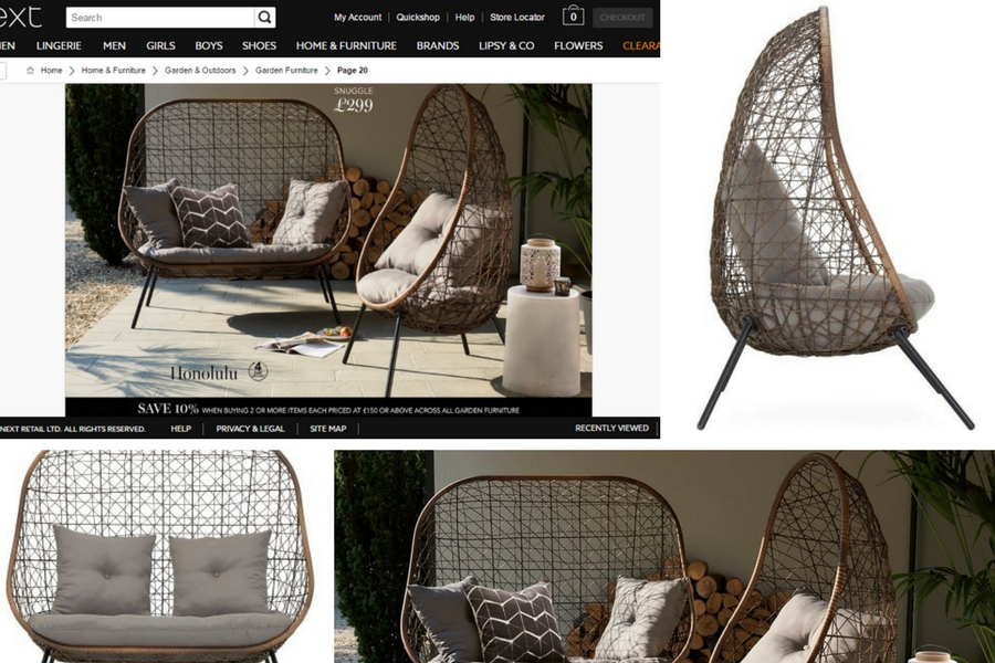 Next Garden Furniture Photo Shoot for the Honolulu Snuggle