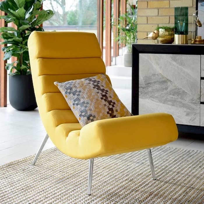 Dwell interiors lifestyle shoot featuring the mustard ripple lounger - Shootfactory