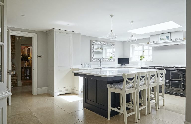 Wisteria House view of entire kitchen showing skylight