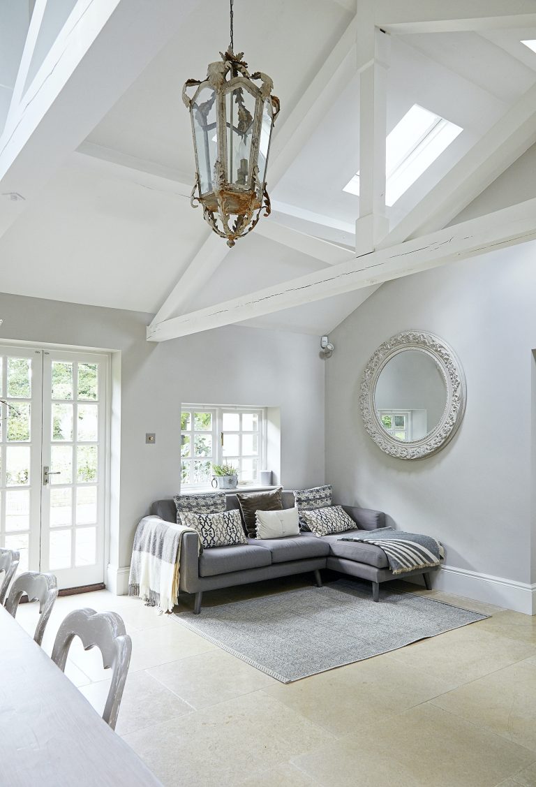 Wisteria House reception three with L-shaped sofa