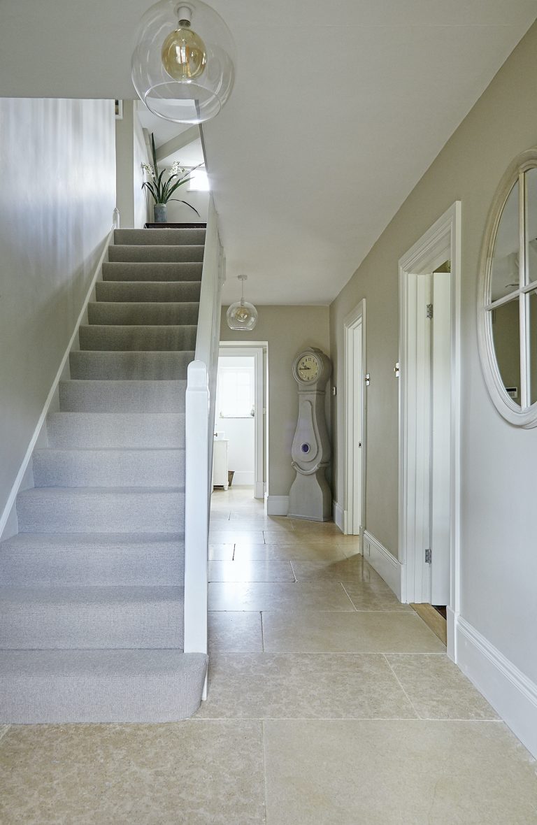 Wisteria House entrance hall with staircase