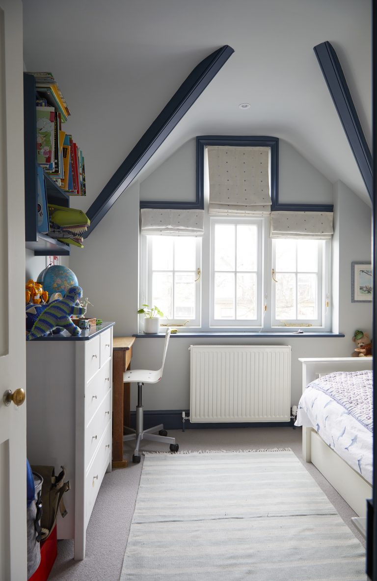 Children's bedroom set within the eaves of the property - Melrose SW18 - Shootfactory - London Location House