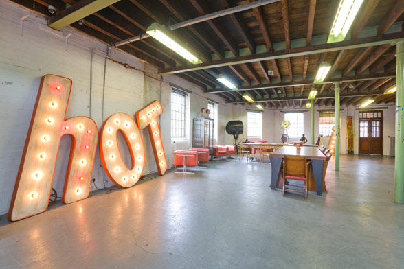 Illuminated letters / Depository, London, N16 / Shootfactory Location