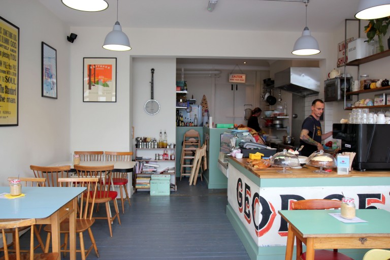 Formica tables and vintage wooden chairs / Crofton Cafe, London, Se4 / Shootfactory Location